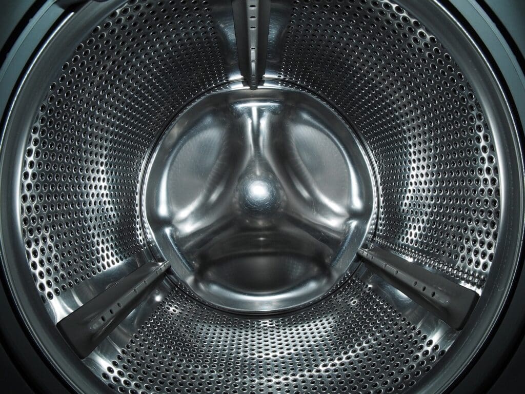 A close up of the inside of an appliance